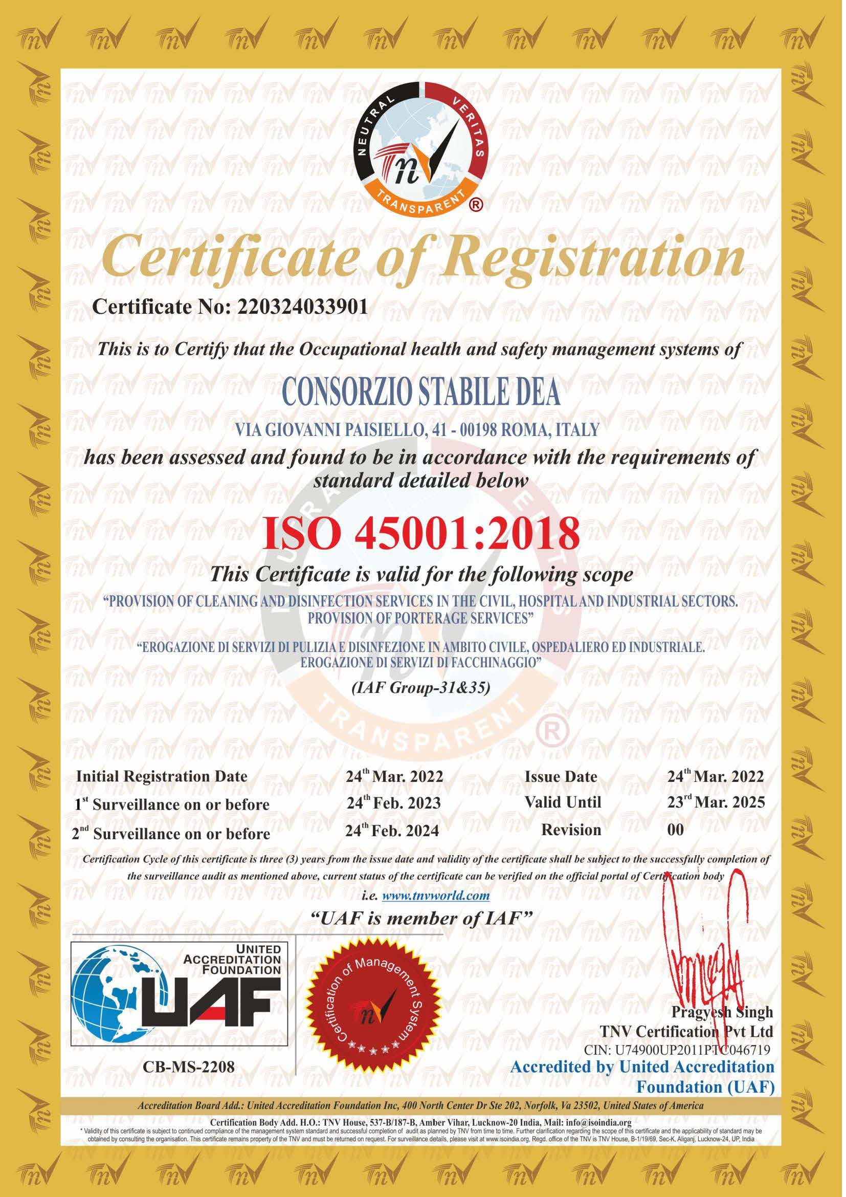 ISO 45001 22.03.2022