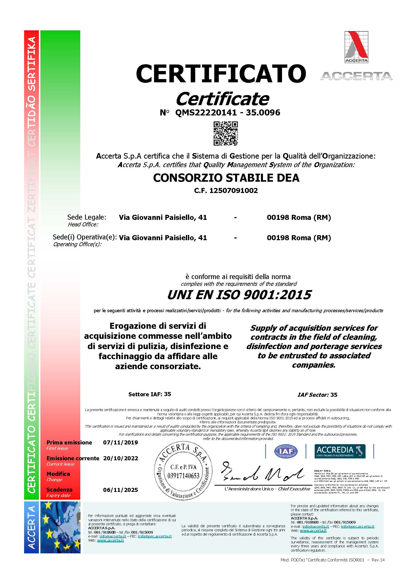 Mod.PO07a1 CC ISO9001 ALTRIIAF Rev.14